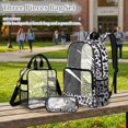 thumbnail image 2 of DISNIMO Leopard Print Girls Clear Backpack for School, 3PCS Kids Clear Backpack with Lunch Bag and Pencil Pouch, Heavy Duty See Through Transparent Bookbag with Lunch Box Set, 2 of 5