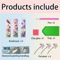 thumbnail image 2 of Marcador Arte Diamantes Con Marcadores Diy Colgantes Kits Pintura 3pcs Flores Forma Especial para Hadas Kit Adultos Principiantes, 2 of 9