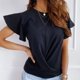 thumbnail image 1 of Xuyuer Women 2026 Summer Crew Neck Short Sleeve Tops Ribbed Knit Slim Fit Fashion Basic Tee Shirts Casual Going Out Top Shirts Basic Slim Fitted Crop Tops 2026 Summer Y2k Spring Clothes, 1 of 3