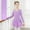 Purple, variant on Xiaowennn Ballet Clothing Girls Ballet Dress Ballet Long Sleeve Dance Dress Dance Body With Chiffon Skirt Tutu Flower Outfit Girls