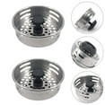 thumbnail image 3 of AURARMLET Hair Strainer for Bathtub Drain Stainless Steel Rubber Silver 8x8cm, 3 of 8