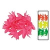 Pack of 12 Tropical Luau Party Neon Lotus Flower Wristlet/Anklet Bracelets 10"