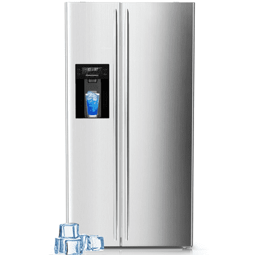 Auseo 21 Cu.ft. 36" Depth French Door Refrigerator with Ice & Water Dispenser, Auto Defrost, Gray Stainless Steel