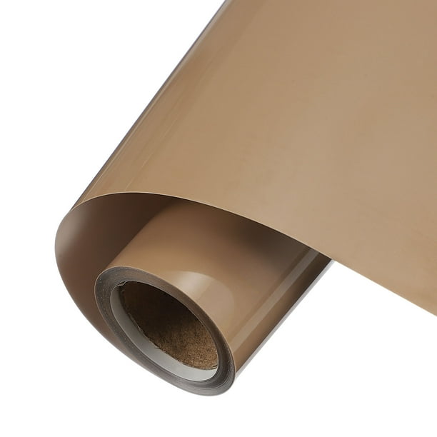 Vinilo Permanente Marrón Uxcell, Rollos de Vinilo Adhesivo de 12 Pulgadas x 5 pies para Corte de Calcomanías, Señales, Álbumes de Recortes, Manualidades DIY, Decoraciones para el Hogar