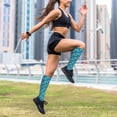 thumbnail image 6 of Lsque Seahorse Pattern Sport Compression Socks for Men & Women 15-20 mmHg Knee High Nurse Pregnant Running Medical and Travel Athletic, 6 of 6