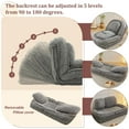 thumbnail image 3 of Adjustable Foldable Human Dog Bed Sofa,Bean Bag Floor Chair for Adults,  Gray, 3 of 7