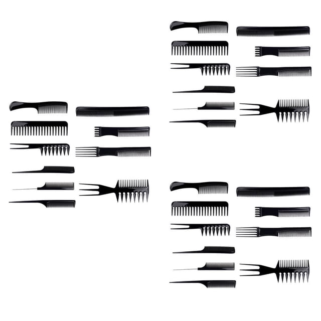 Peine Seitruly 10 unids set para peinar hogar salón de peluquería Kit de peine de anchos