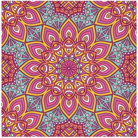 

BESTKITTY Cloth Napkins Vintage Decorative Mandala Satin Napkin Set of 4 Table Decor Dinner Napkins