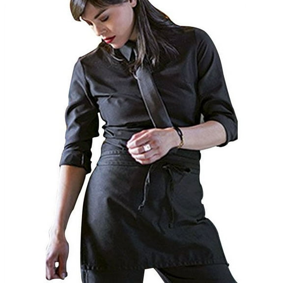 Uncommon Threads 3066-0100 Waist Apron No Pockets in Black
