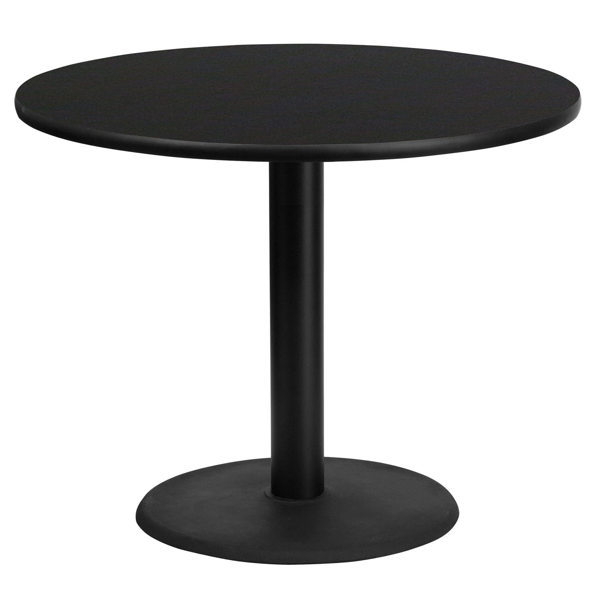 31" Black Round Laminate Table Top with 24" Height Base