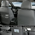 thumbnail image 2 of Coverado Car Seat Covers Full Set, Waterproof High-grade Leather Seat Protectors with Lumbar Support, Auto Cushions Universal Fit for Most Cars SUV Trucks, Gray, 2 of 9