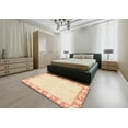 thumbnail image 5 of Ahgly Company Machine Washable Indoor Rectangle Abstract Khaki Gold Area Rugs, 8' x 12', 5 of 7