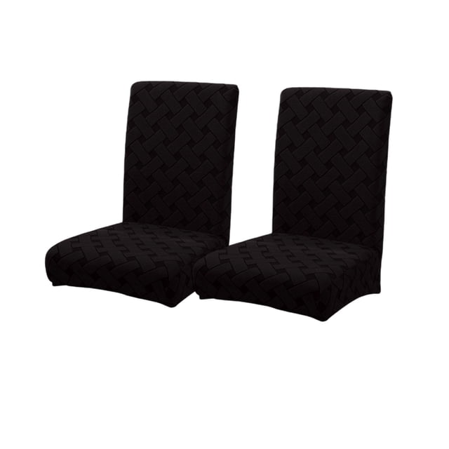 Stretch Jacquard Chair Covers Set of 2, Elastic Dining Chair Slipcovers with Dirt-Proof Protection, Thick Soft Seat Covers for Home Kitchen and Dining Room Use