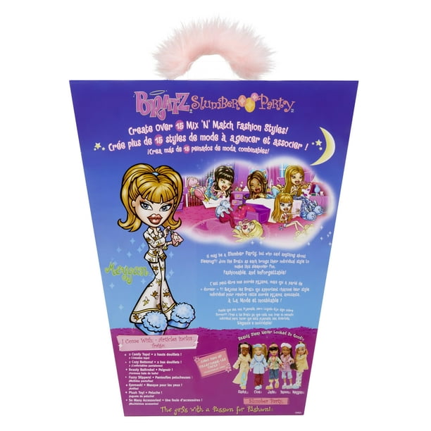 Muñeca de moda Bratz Slumber Party Meygan con pijamas y peluche