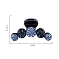 thumbnail image 6 of opvise Bright Color Crossing Teeth Hair Claw Shining Rhinestone Big Hair Clip Styling Tool Dark Purple, 6 of 8