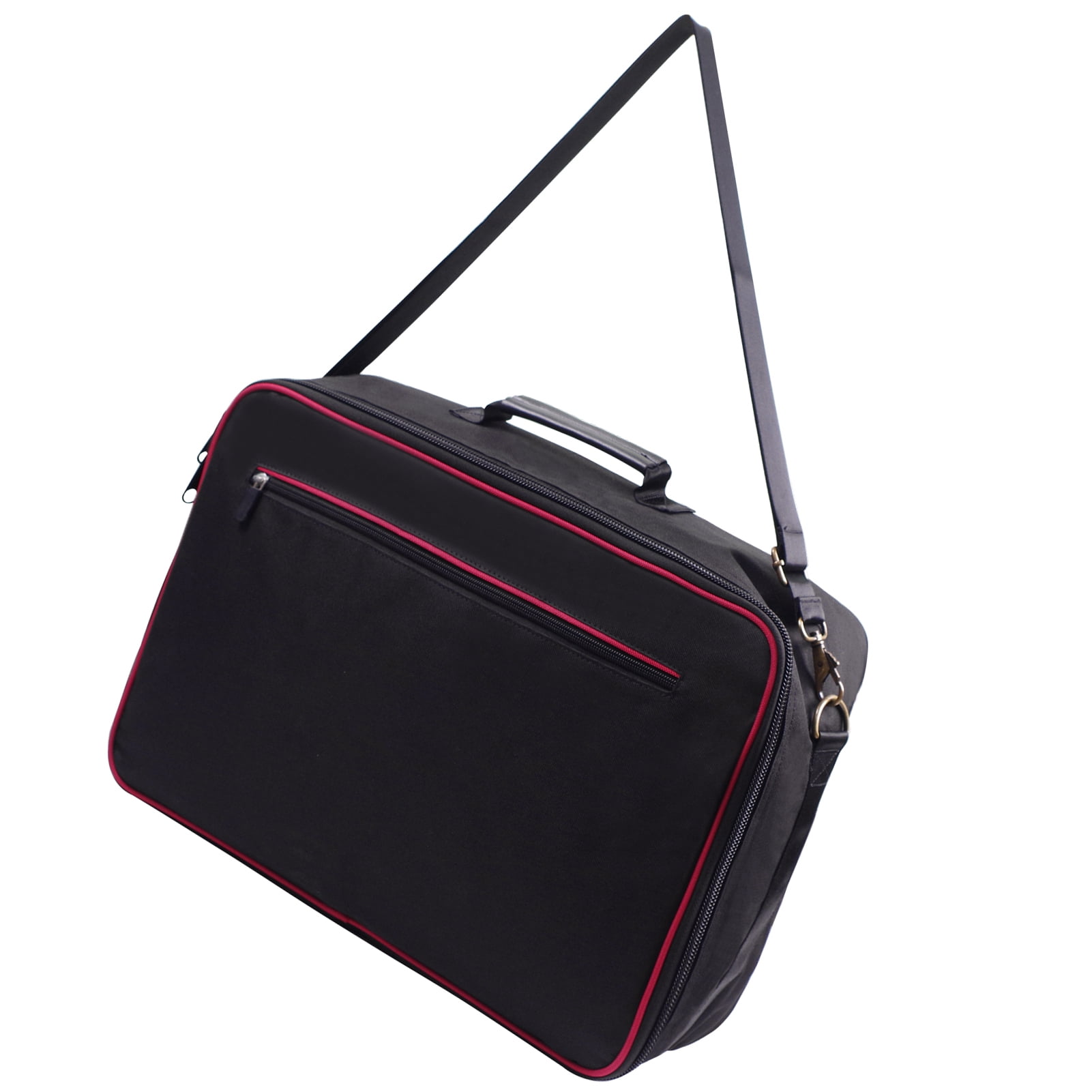 Pedal Board Carrying Bag Board Effect Pedal Bag Guitar Pedal Board Carry Bag Oxford Cloth Portable Zipper Handbag Shoulder Bag with Detachable Strap Black
