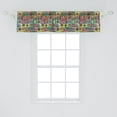 thumbnail image 2 of Ambesonne Abstract Window Valance, Grid Geometric Squares, 54" X 12", Multicolor, 2 of 3