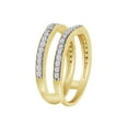 thumbnail image 3 of Round White Cubic Zirconia Curved Enhancer Guard Ring 10k Yellow Gold Ring Size - 7, 3 of 3