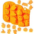 thumbnail image 1 of 3 piezas de moldes de Halloween antiadherente molde de calabaza de silicona de Halloween para cocina DIY molde de silicona para hornear JAMW Sencillez, 1 of 5