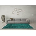 thumbnail image 3 of Ahgly Company Indoor Rectangle Abstract Turquoise Blue Contemporary Area Rugs, 8' x 10', 3 of 4