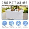 thumbnail image 6 of LUSHVIDA 4ft Stretch Spandex Table Cover- Rectangular Fitted Stretchable Wrinkle Resistant Elastic Tablecloth for Party, Wedding, Banquet, White, 1 Pack, 6 of 6