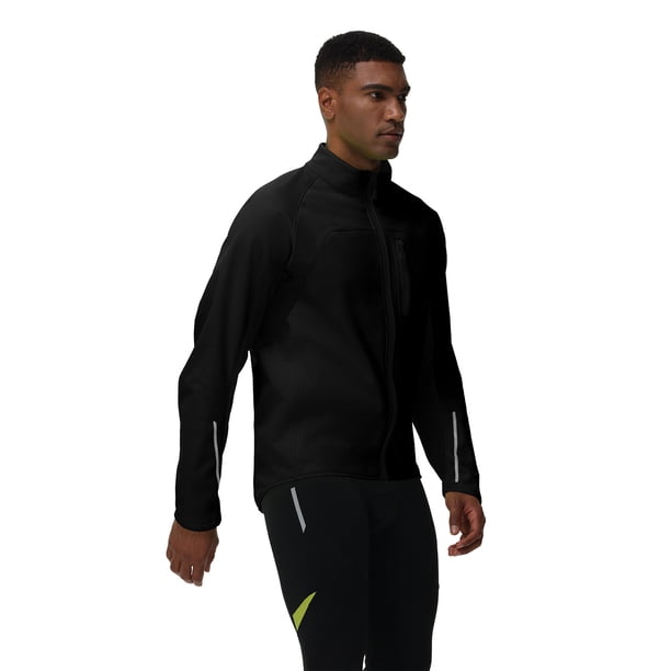Chaqueta Hombres en bicicleta Chaqueta A Prueba de Viento Suave Tibia Forro de Vellón Múltiple Chaqueta de Invierno Con Detalla reflectantes