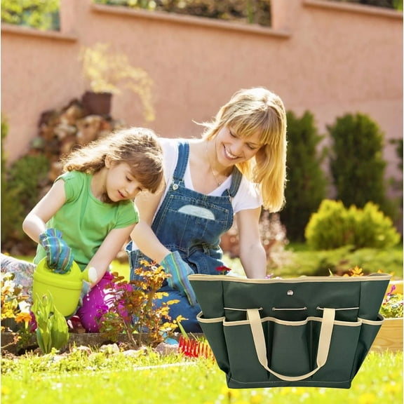 PBAZIH Multifunctional Garden Tool Bag, Durable and Waterproof Storage Organizer for Gardening, Home Improvement, and Automotive Use, Portable Handheld Design with Multiple Compartments and Pockets