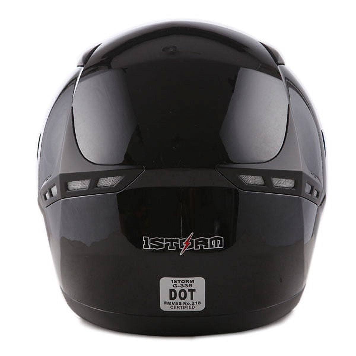 1STORM MOTORCYCLE FULL FACE HELMET BIKE BOOSTER G335CLS GLOSSY BLACK -  Walmart.com