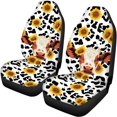 thumbnail image 5 of Pzuqiu Cow Sunflower Pattern Full Set Car Seat Covers, Interior Decor Breathable Fit for Cars, 5 of 10