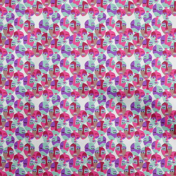 oneOone Georgette Viscose Fuschia Pink Fabric Abstracts Craft Projects Decor Fabric Printed By The Yard 42 Inch Wide