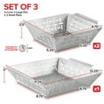 thumbnail image 2 of (Set of 3) Heavy Duty Vegetable Grill Baskets for Outdoor Grill, Stainless Steel Veggie Grilling Basket for All Grills, BBQ Gifts for Men, 1 Large & 2 Small, 2 of 7
