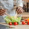 thumbnail image 4 of Trianu 2 Pack Salad Bowls 145oz Large Salad Serving Bowls Reusable, Clear Large Plastic Bowl Serving for Fruits, Salads, Cooking, Condiments, Prepping, BPA Free, 4 of 6