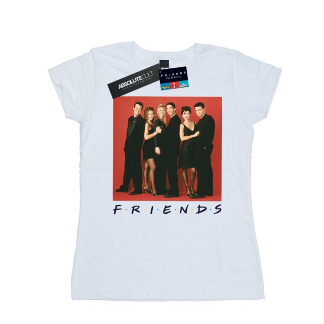 Friends T-Shirt en Coton Formel Photo de Groupe pour Femmes