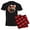 With Red Plaid Pant, variant on CafePress - Redpanda Men's Dark Pajamas - Men's Dark Loose Fit Cotton Pajama Set