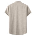 thumbnail image 4 of Leey-World Mens Casual Slim Fit Short Sleeve T-Shirts Soft Lightweight V-Neck/Crew-Neck Size Mens Tshirt(Beige,L), 4 of 4