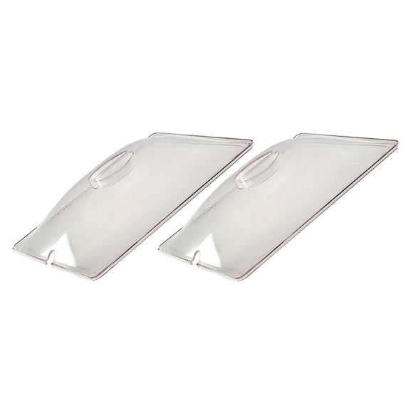 Cadco CL-2 Food Pan Cover - 1/2 Size, Utensil Slot, Clear