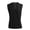 12#Black, variant on Soft Slub Cotton Sleeveless Henley Shirts for Men Classic 3 Button Placket Chest Pocket Workout Tank Tops