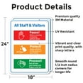 thumbnail image 2 of (2 Pack) All Staff & Visitors OSHA Notice Sign 18 Inch X 24 Inch Vinyl Label Decal Sticker Weather Resistant, UV Protected for Workplace, Business, and Construction Site, Made in the, 2 of 7