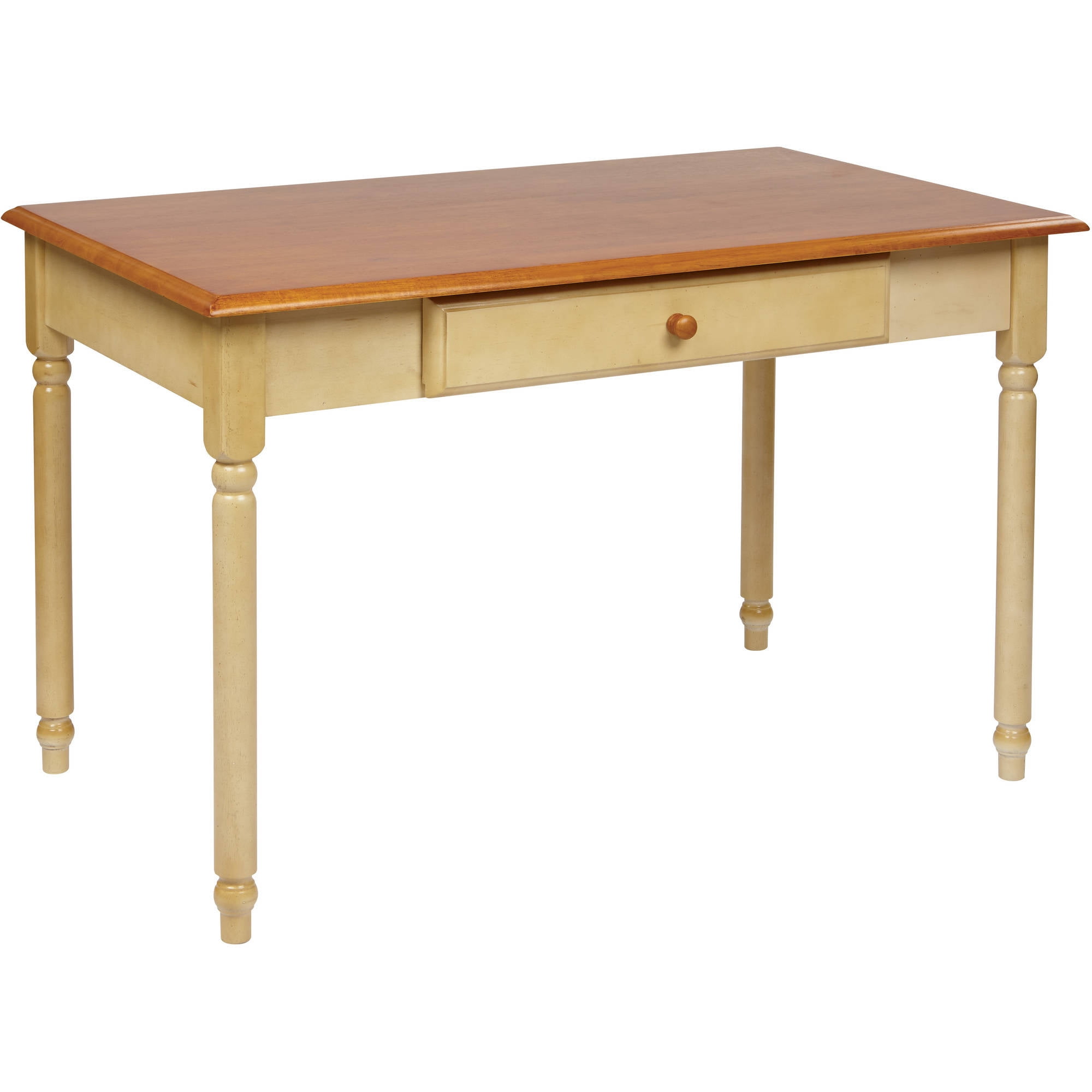 Desk, Country Cottage Buttermilk and Cherry Finish