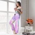 thumbnail image 5 of Yiaed Purple Sparkling Butterfly Print Womens Lounge Pants, Loose PJ Bottoms, Long Pajama Pants for Women-XX-Large, 5 of 6