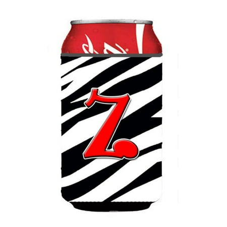 

Letter Z Initial Monogram - Zebra Red Can Or Bottle Hugger