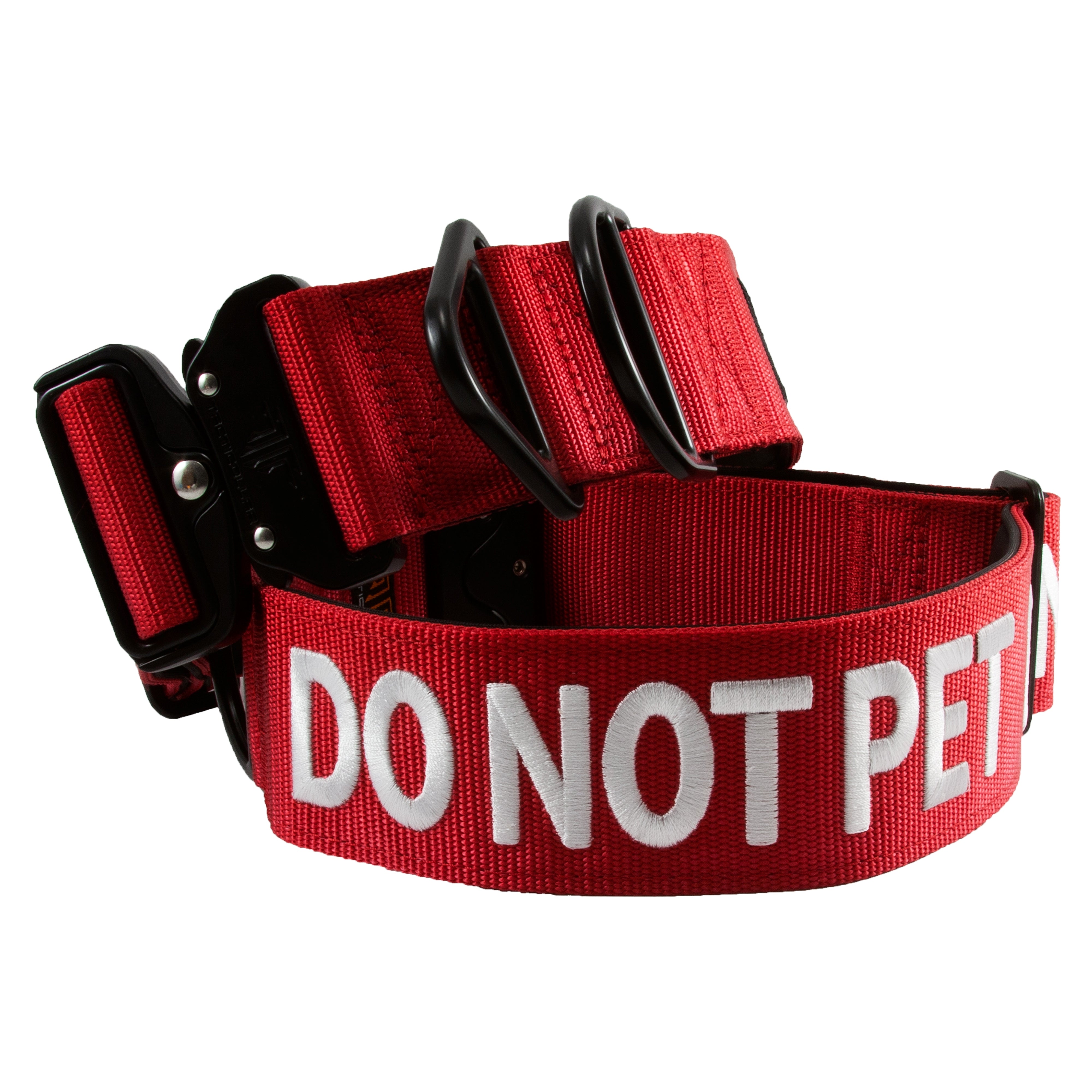 Tacticollar - DO NOT PET, 1.5 inch and 2 inch Nylon Collar for Small, Medium and Large Dogs, Neoprene Padded Inside, Communicate Your Dogs Needs to Prevent Accidents