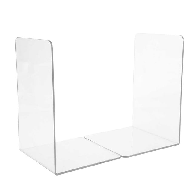 2 Piezas Sujetalibros de AcríLico Transparente Estante para Libros en Forma de L