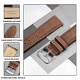 thumbnail image 3 of Genuine Leather Watch Bands Quick Release, Crazy Horse Leather Watch Straps for Men and Women, Band Width 19mm,Silver Stainless Steel Buckle, 3 of 7