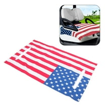 PAMINGONO 1Pcs Red Superfine Fiber Golf Cart Seat Cover Flag Series 51.2x31.5x0.04in