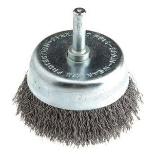 Small Hand Wire Scratch Brush, Stainless Steel Fill, Wood Block, 3