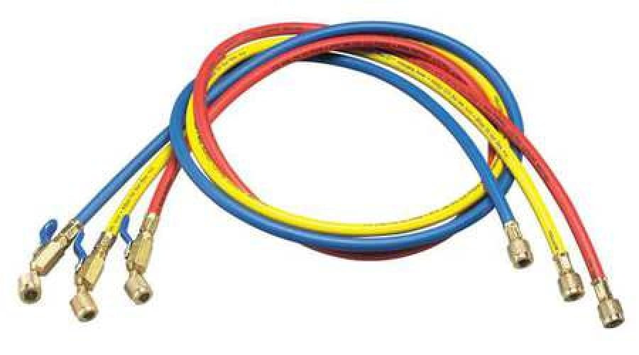 YELLOW JACKET 29986 Manifold Hose Set,Low Loss,72 In