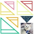 thumbnail image 1 of 6Pcs 6 Sizes Dog Bandana Sewing Template Set Small Reversible Triangle Sewing Quilting Acrylic Quilting Template Stencil for Small Dogs Cats Pets Bib Bandana Headscarf Making, 1 of 9