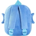 thumbnail image 6 of WIBACKER 10 inch Toddler Mini Backpack Pre SchoolBag Plush Animal Cartoon Travel Bag for Baby Girl Boy 2-5 Years Kindergarten - Shark, 6 of 7