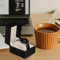 thumbnail image 2 of Prestige & Fancy Premium Black Single Watch Case with PU Leather Pillow - 3.8 x 3 x 2.8, 2 of 7